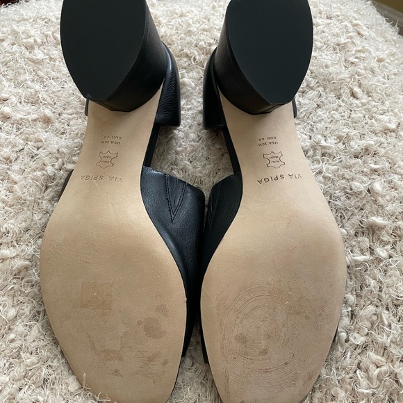 NWOT! 👀 Via Spiga Block Heel Peep Toe Sandals - Picture 9 of 9